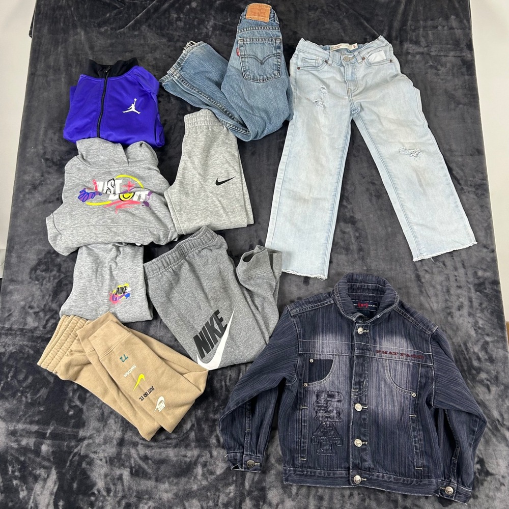 Nike Jordan Levis Phat Farm Clothing Lot Kids Size 6 Multi Activewear Denim 8pc
